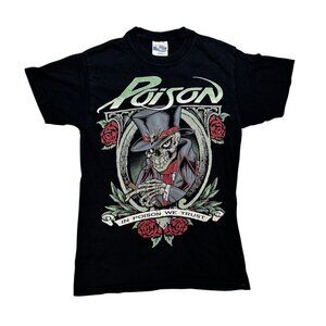 Poison 25th Anniversary Tour Concert T-shirt Black Small Adult